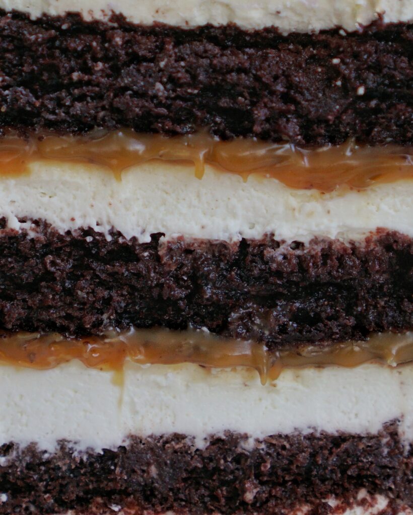 Шоколадно-карамельный торт